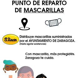 El Rincon colabora con el Ayuntamiento de Zaragoza en el reparto de mascarillas