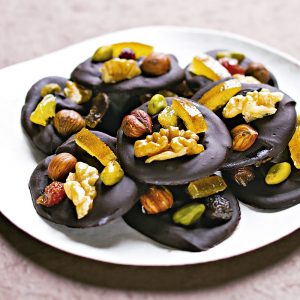 Medallones de chocolate con frutos secos