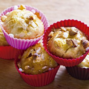 Receta Muffins de nueces de macadamia y manzana